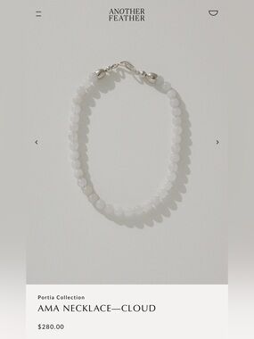 Another Feather - Ama - Beaded Necklace with Silver Toggle Clasp